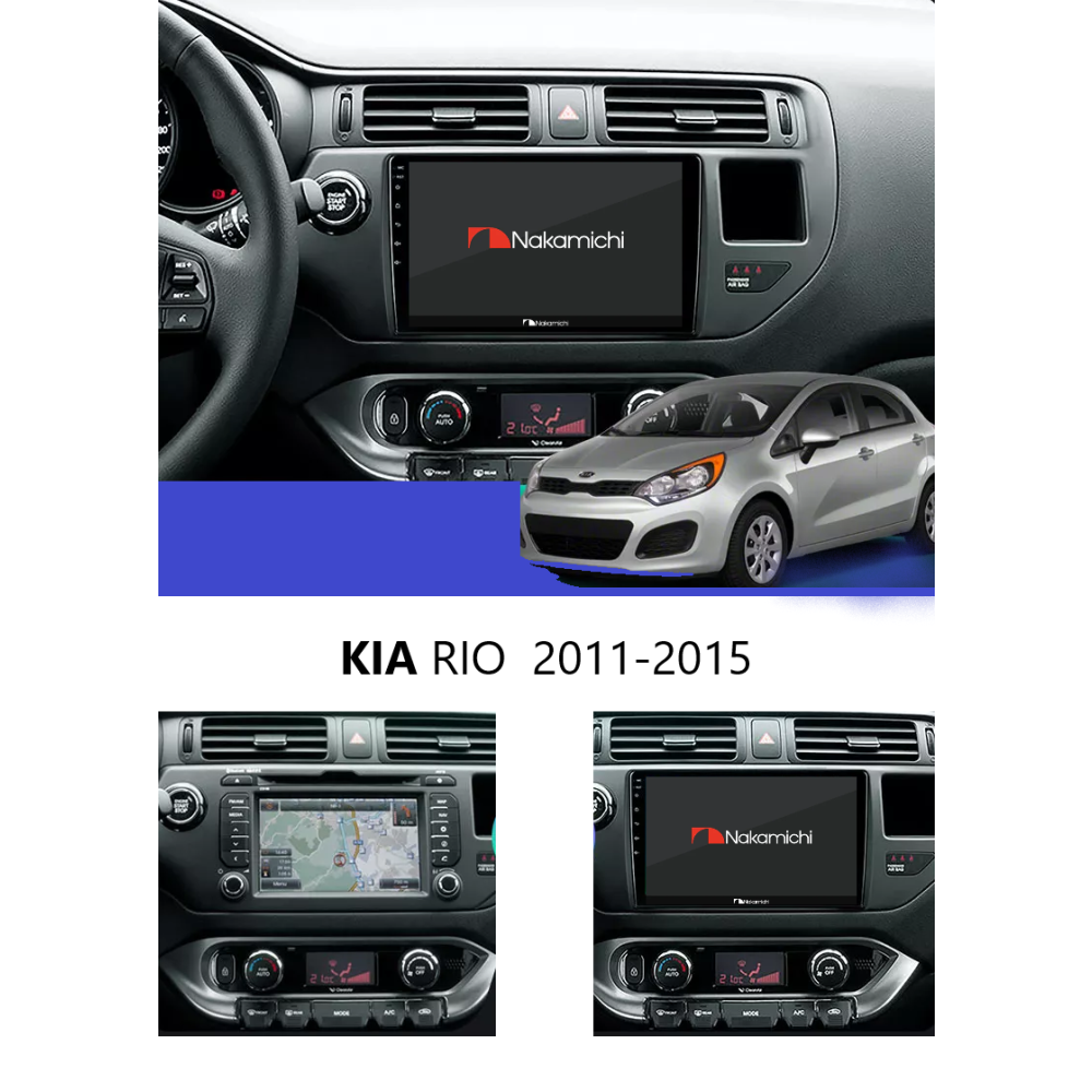 Kia Rio (2011-2015) | Android Multimedya Navigasyon Sistemi (2GB RAM / 32GB ROM)