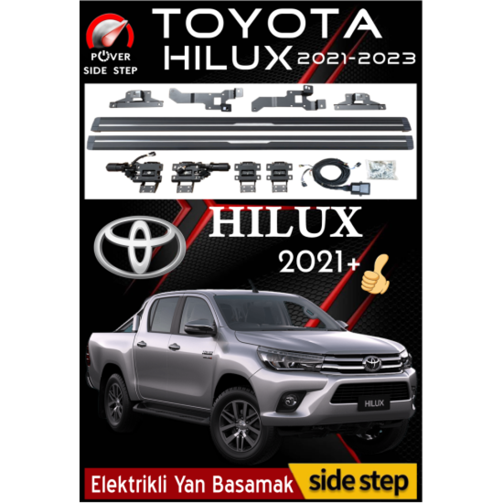Toyota Hilux Elektrikli Yan Basamak 2021-2023