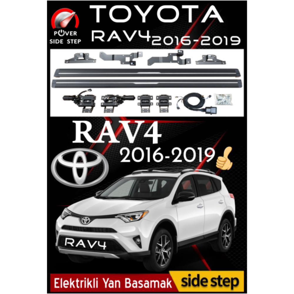 Toyota RAV4 Elektrikli Yan Basamak 2016-2019