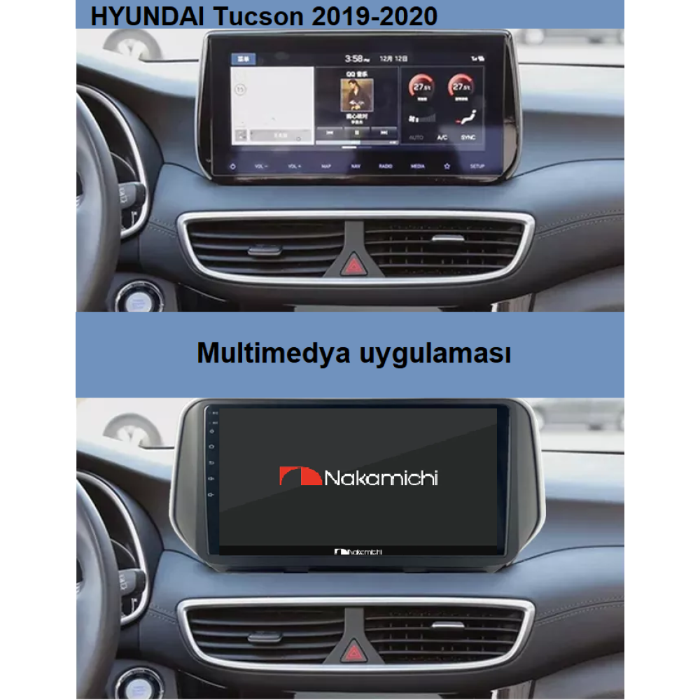 Hyundai Tucson (2018-2020) | 2+32GB | Uyumlu Android Multimedya Navigasyon Sistemi