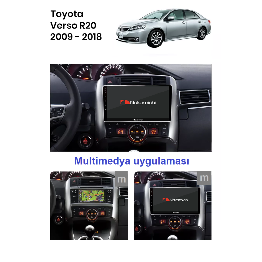 Toyota Verso (2009-2018) | Android Multimedya Navigasyon Sistemi