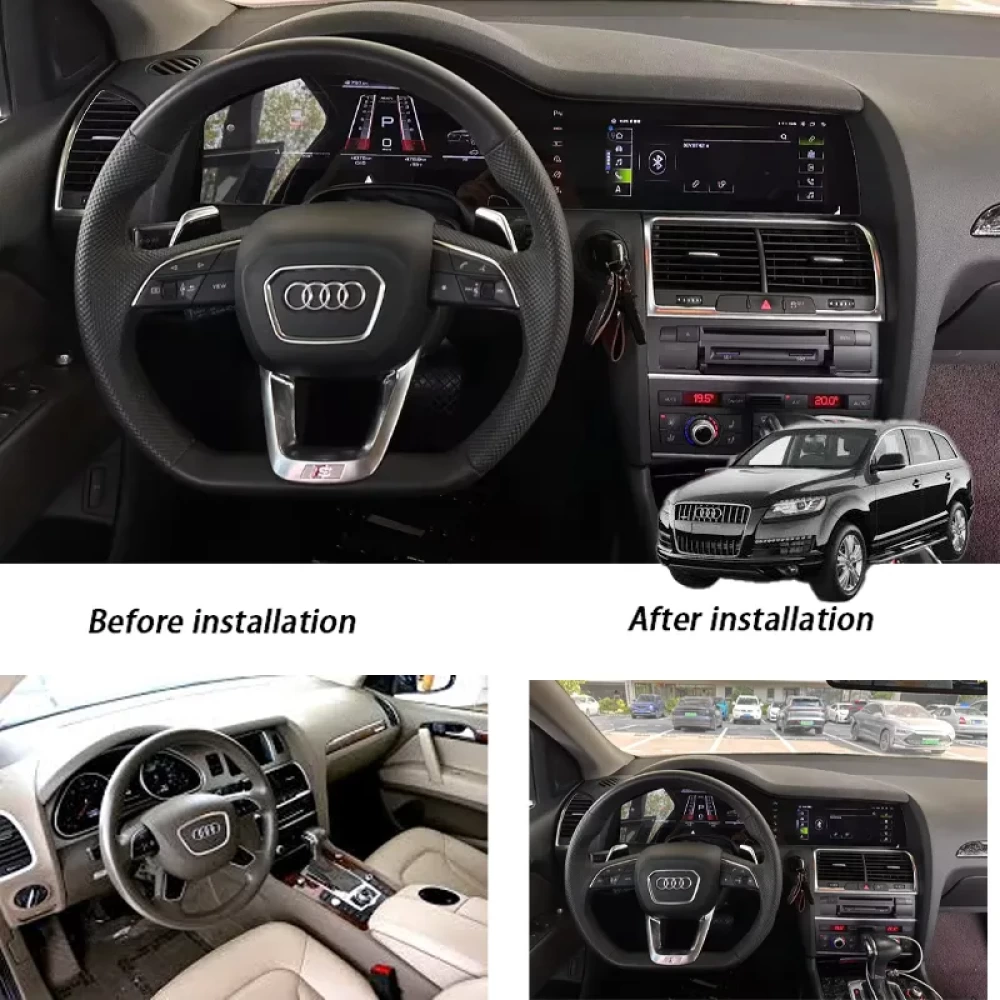 Audi Q7 Hayalet Gösterge ve Android Multimedya Sistemi - 12.3 İnç Dijital Dashboard (2005-2015)