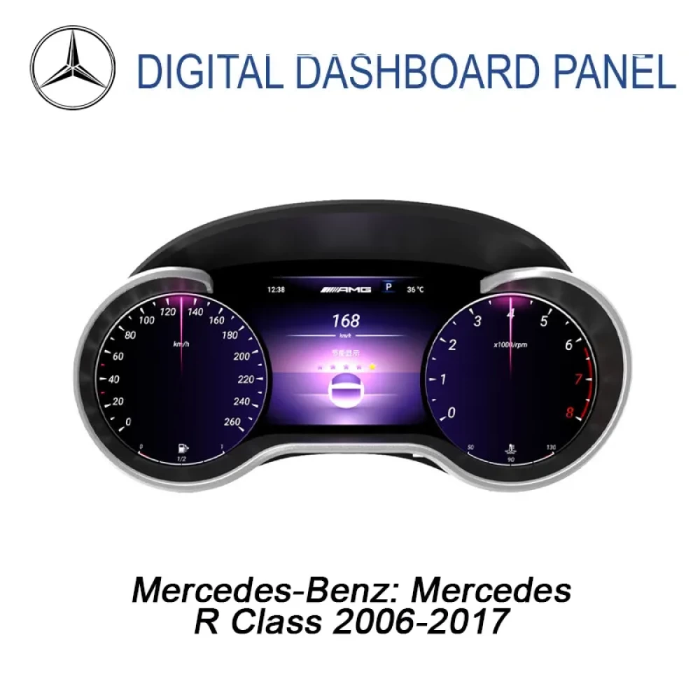 Mercedes-Benz R-Serisi (W251) Dijital Hayalet Gösterge Paneli - 12.3 İnç (2006–2017)